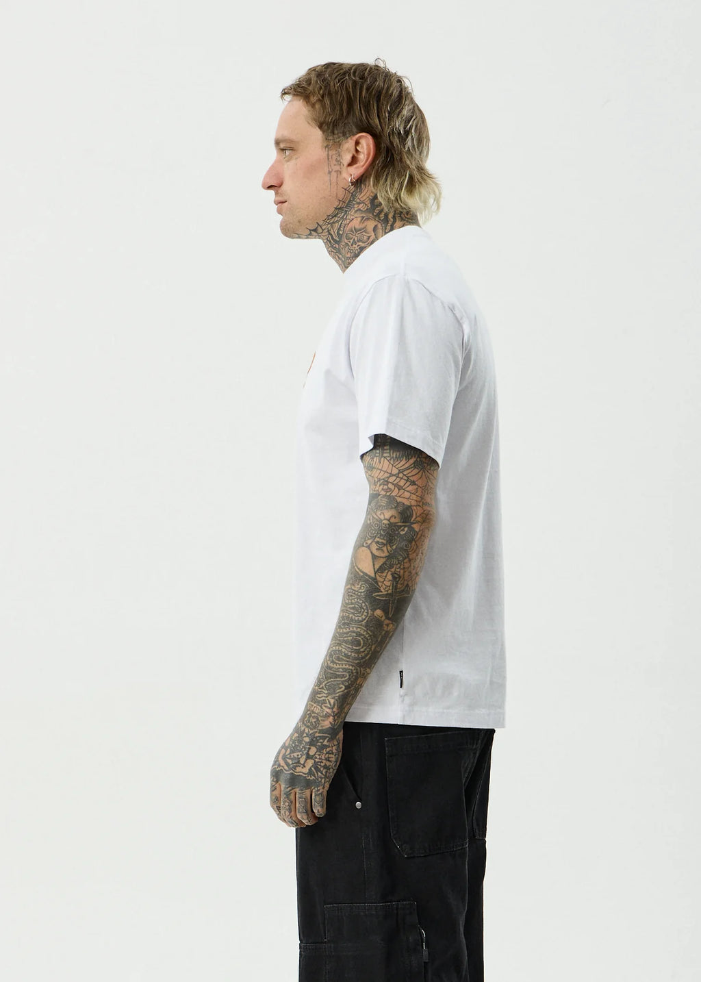 Afends Destroyed Recycled Retro Fit Tee White