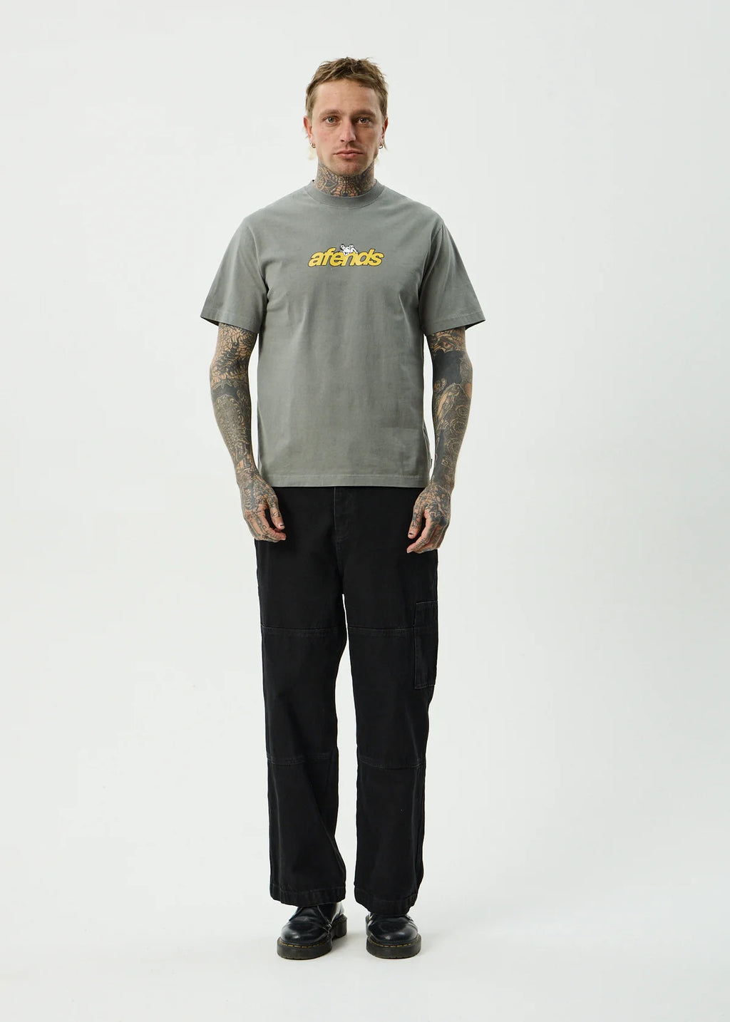 Afends Angel Boy Recycled Retro Fit Tee Washed Sycamore