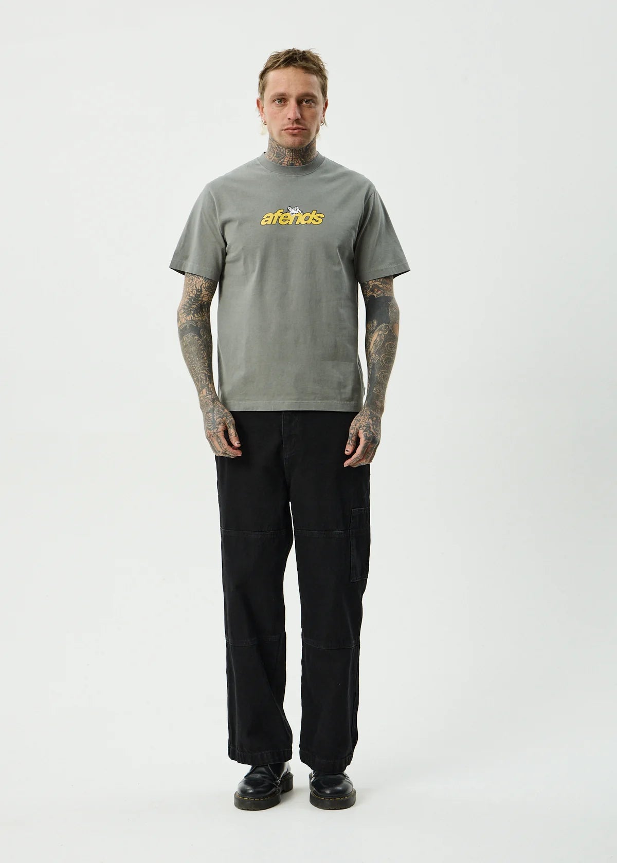 Afends Angel Boy Recycled Retro Fit Tee Washed Sycamore