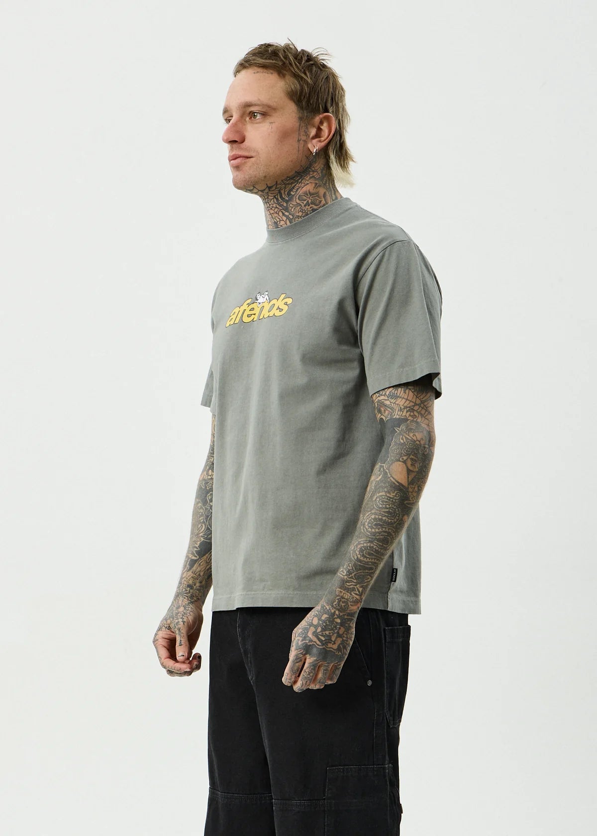 Afends Angel Boy Recycled Retro Fit Tee Washed Sycamore