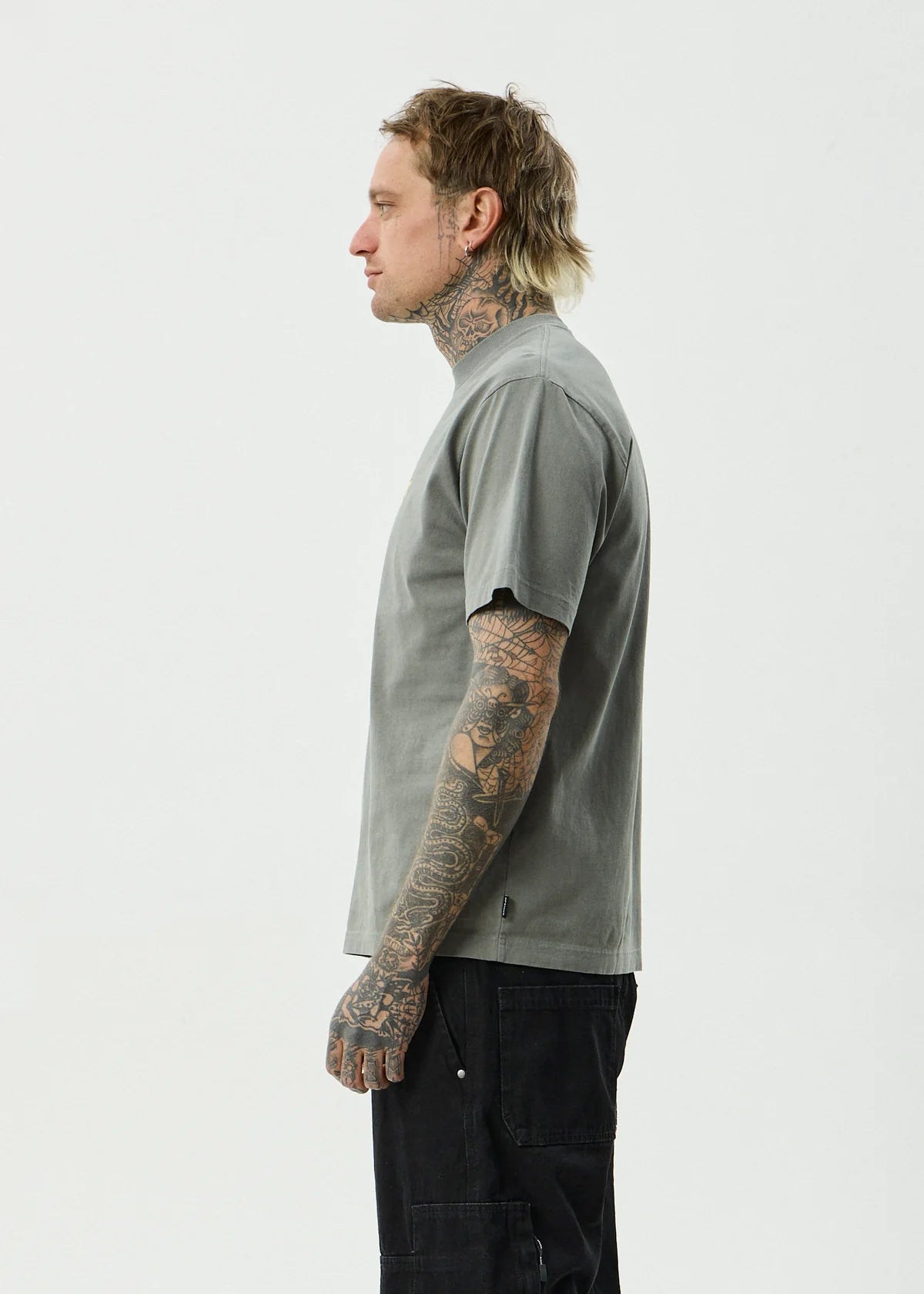 Afends Angel Boy Recycled Retro Fit Tee Washed Sycamore