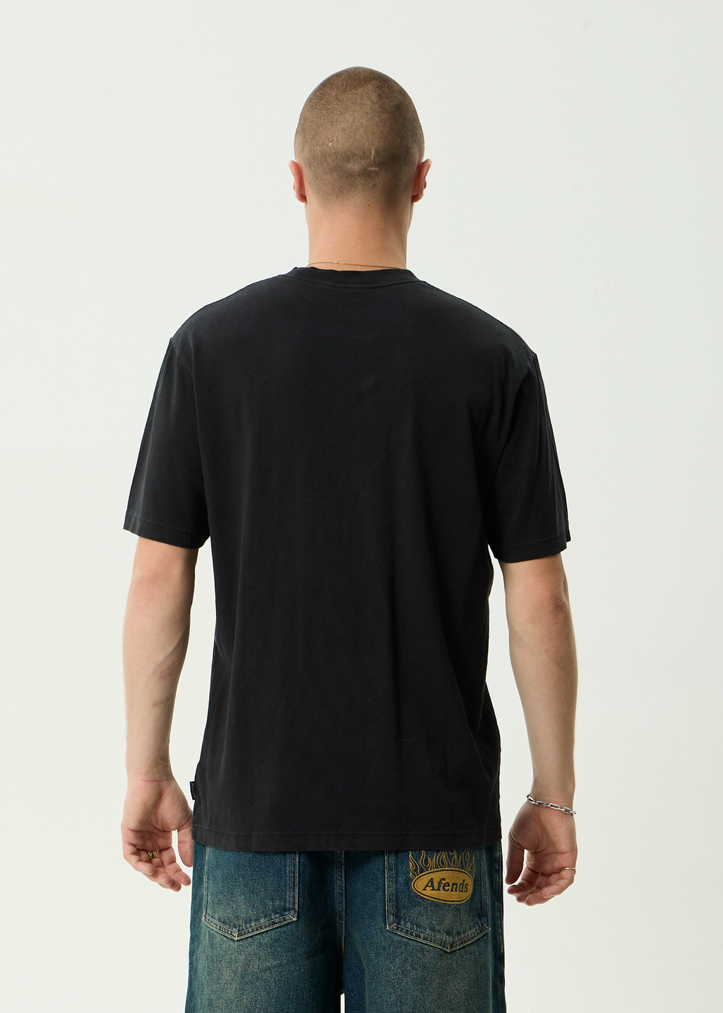 Afends Safety Hemp Retro Fit Tee Stone Black