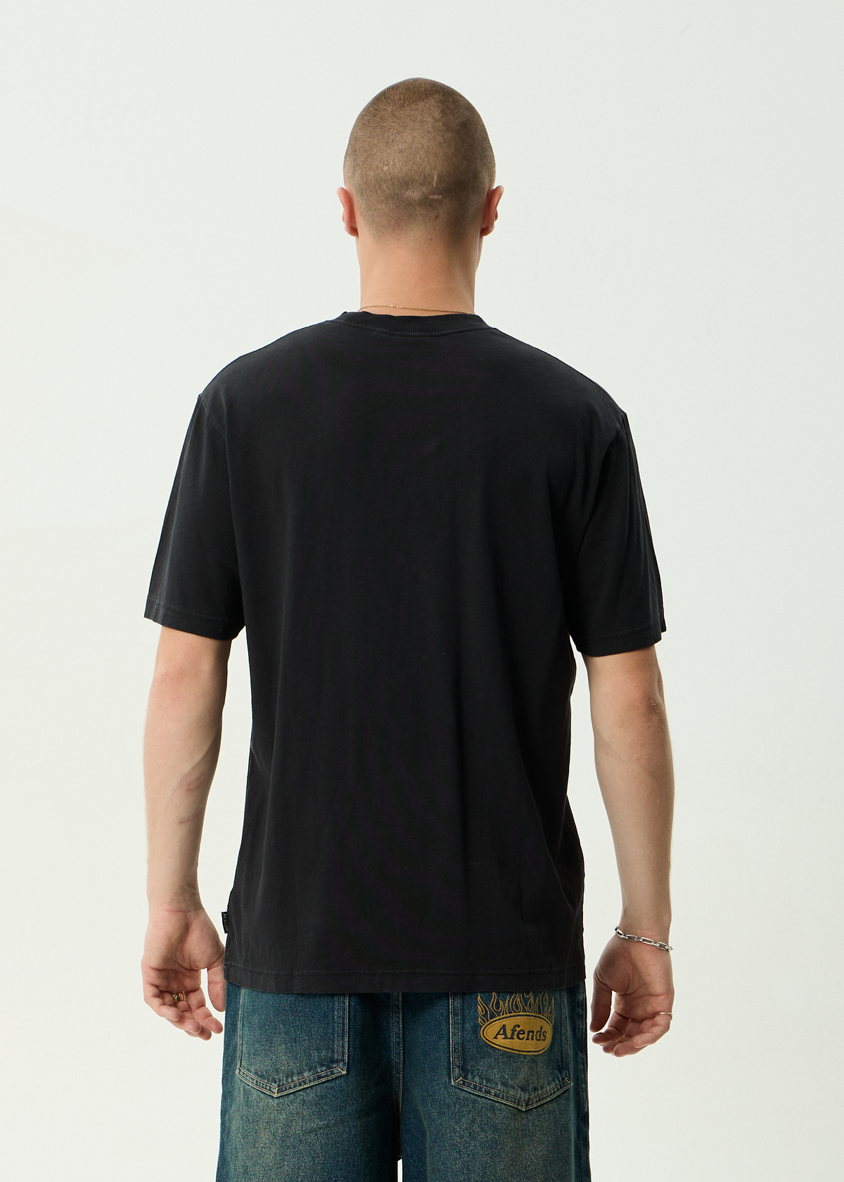 Afends Safety Hemp Retro Fit Tee Stone Black