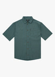 Afends Voyager Recycled Short Sleeve Shirt Deep Olive Check