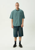 Afends Voyager Recycled Short Sleeve Shirt Deep Olive Check