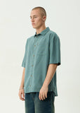 Afends Voyager Recycled Short Sleeve Shirt Deep Olive Check