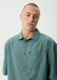Afends Voyager Recycled Short Sleeve Shirt Deep Olive Check