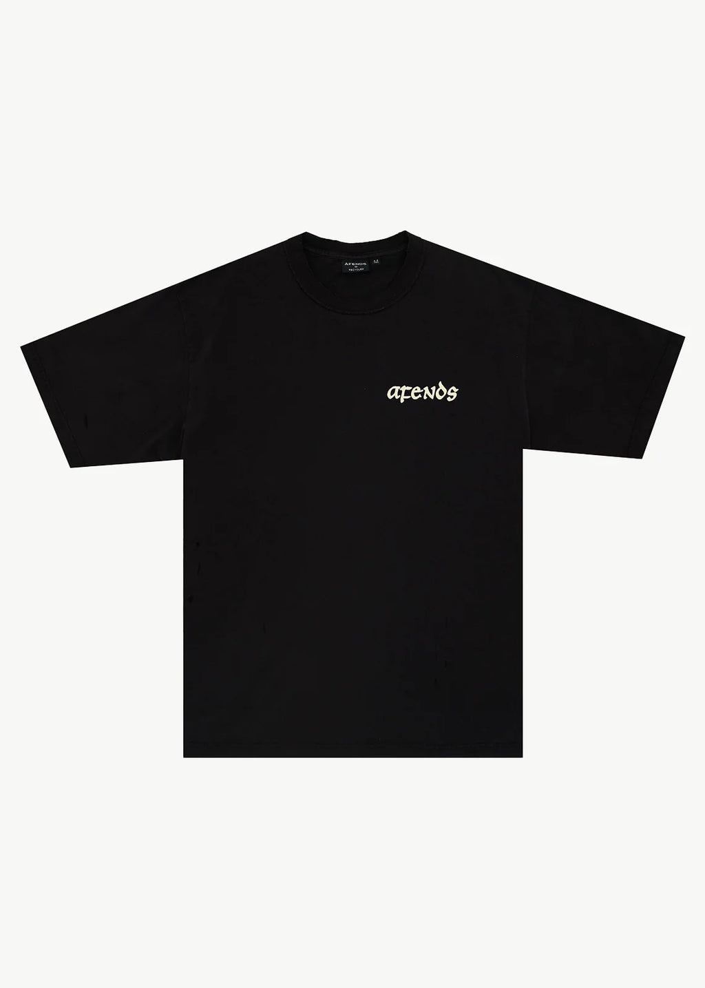 Afends Pent-A-Gone Recycled Heavyweight Boxy Tee - Stone Black