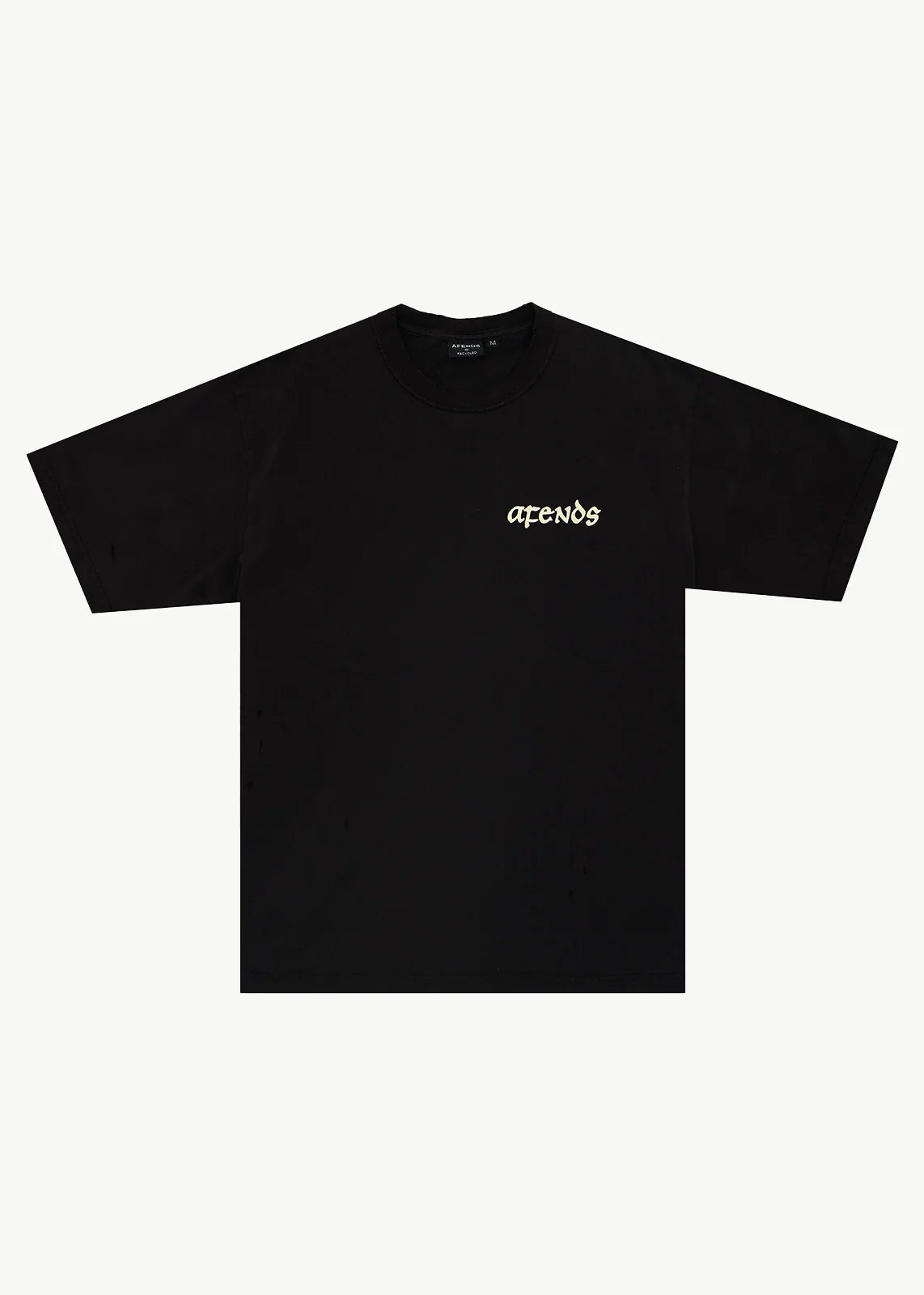 Afends Pent-A-Gone Recycled Heavyweight Boxy Tee - Stone Black