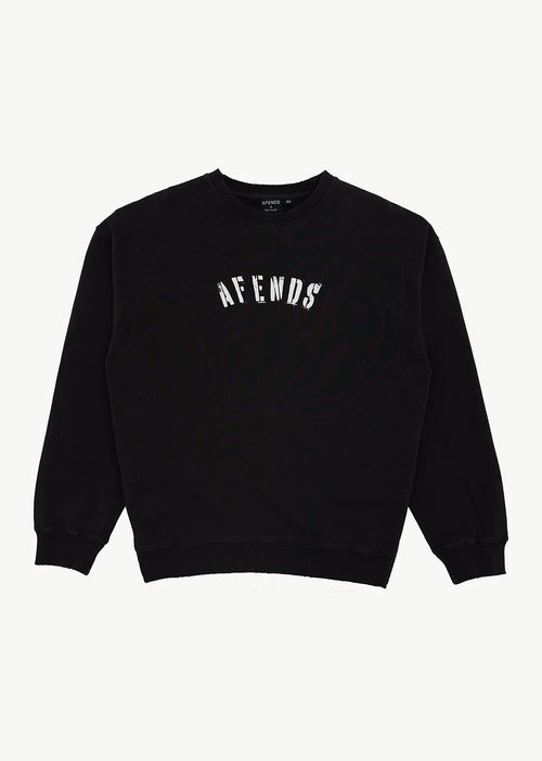 Afends Contingent Recycled Crew Neck - Stone Black