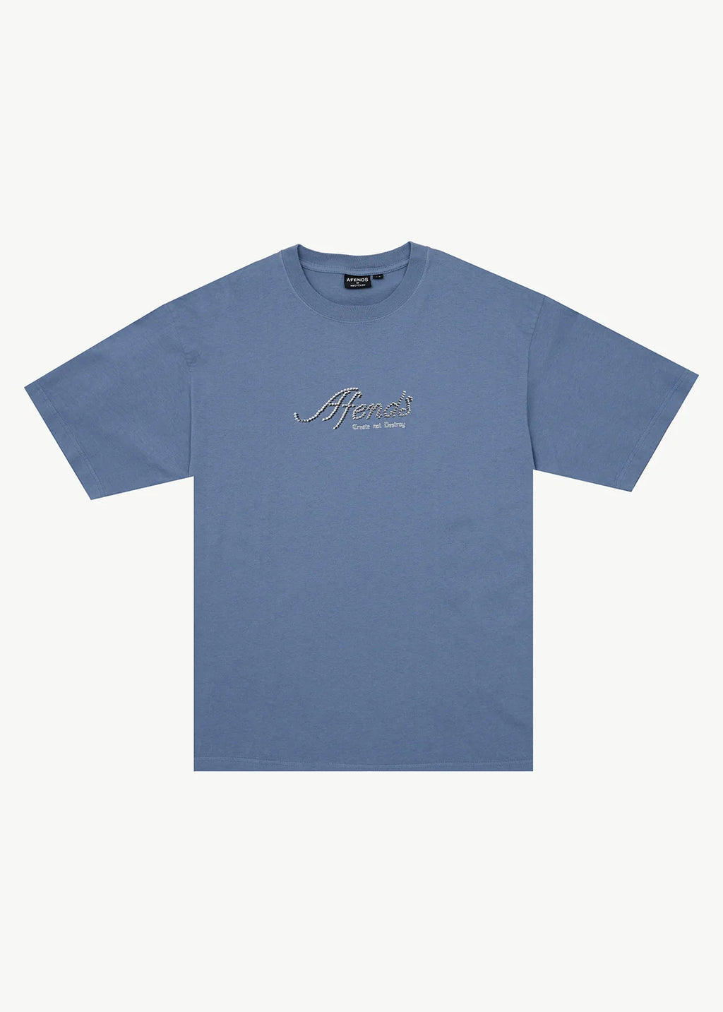 Afends Horoscope Recycled Boxy Tee - Washed Slate Blue