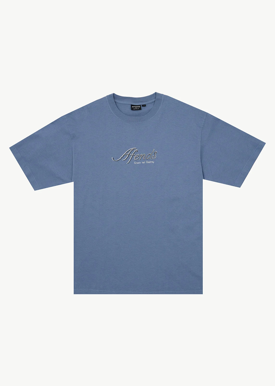 Afends Horoscope Recycled Boxy Tee - Washed Slate Blue