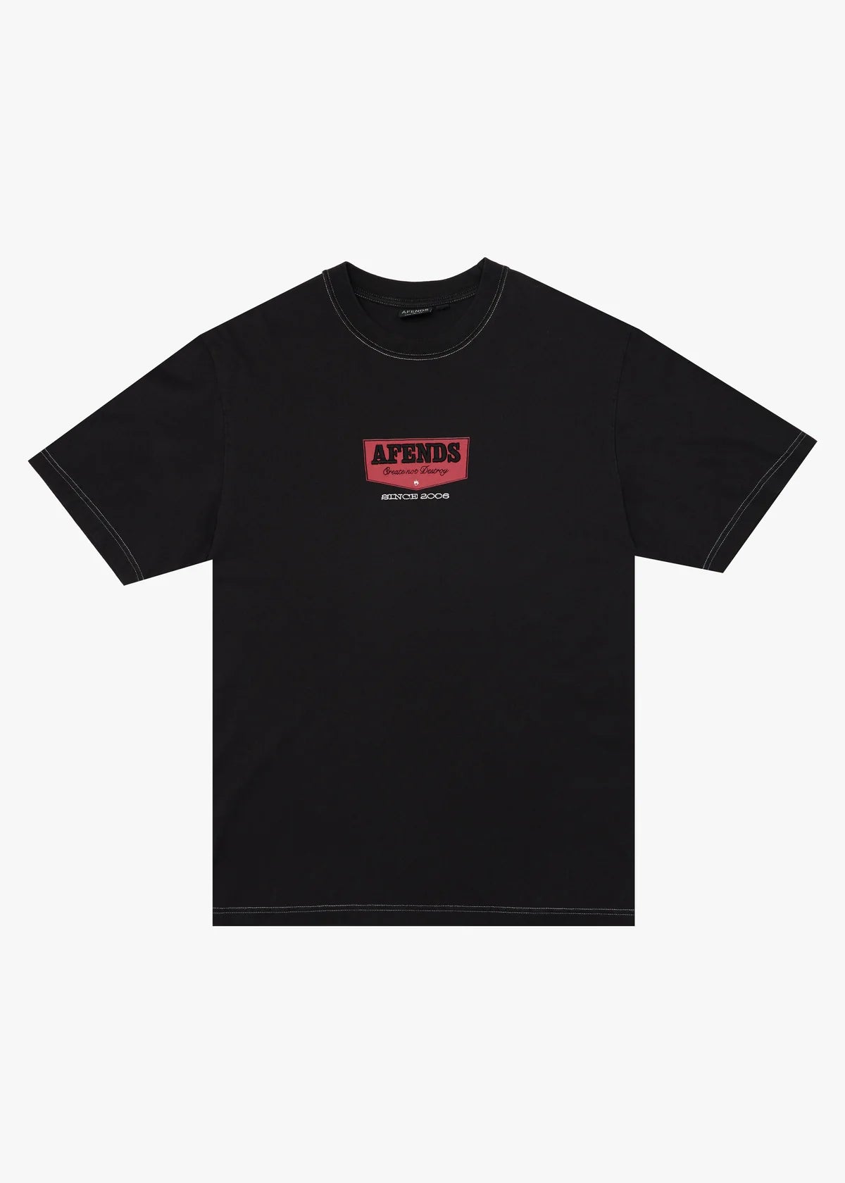 Afends Trophy Recycled Retro Tee - Stone Black
