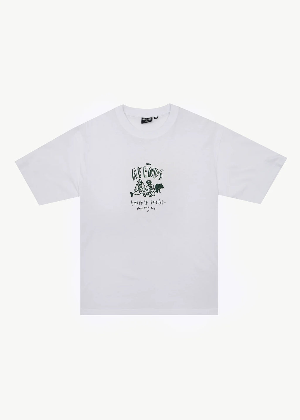 Afends Camp Fire Recycled Boxy Tee - White