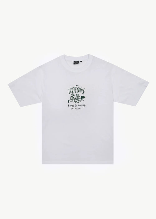 Afends Camp Fire Recycled Boxy Tee - White