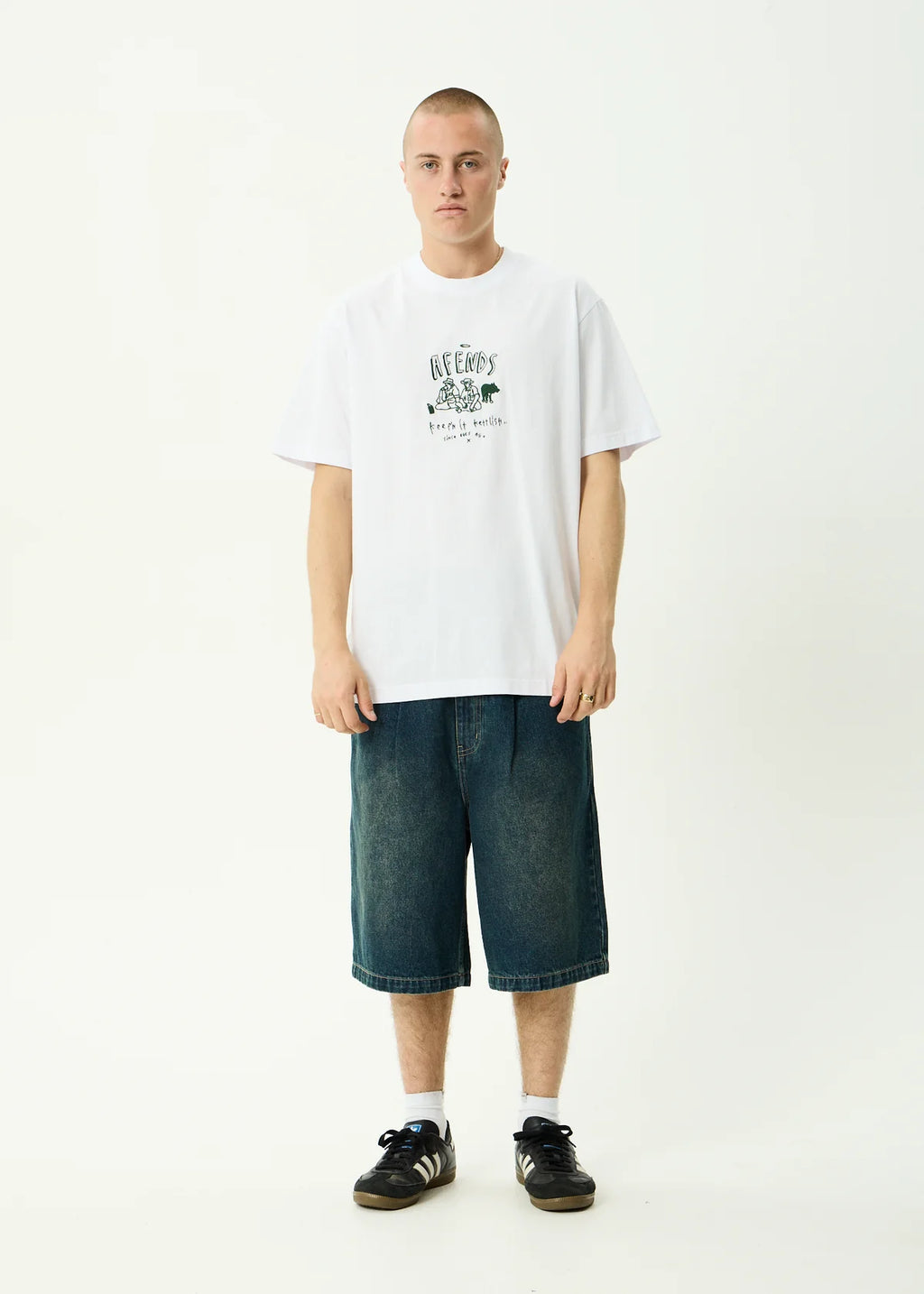 Afends Camp Fire Recycled Boxy Tee - White