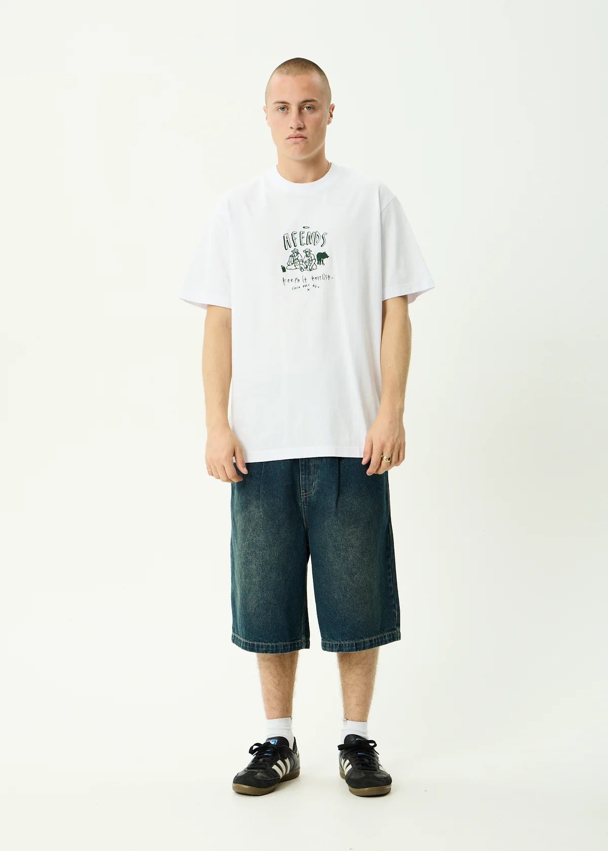 Afends Camp Fire Recycled Boxy Tee - White