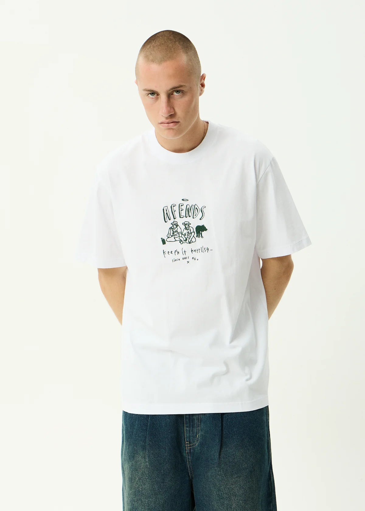 Afends Camp Fire Recycled Boxy Tee - White