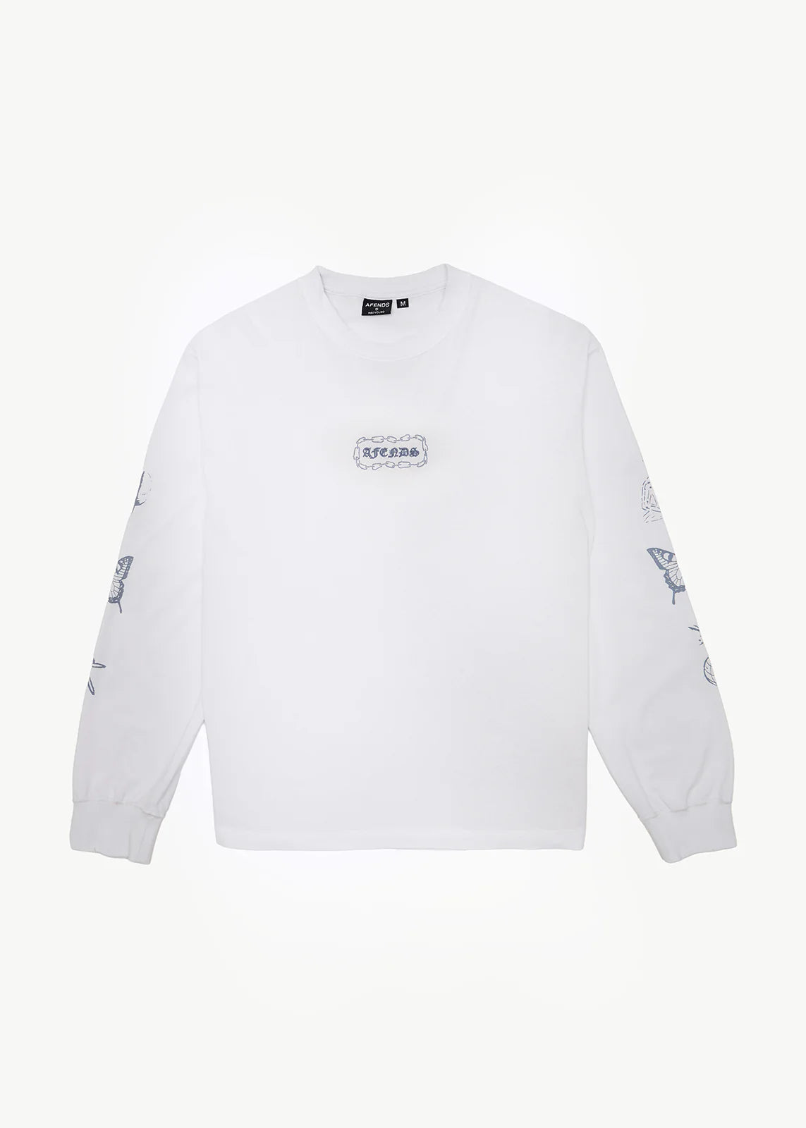 Afends Spiritual Boxy Long Sleeve Tee White