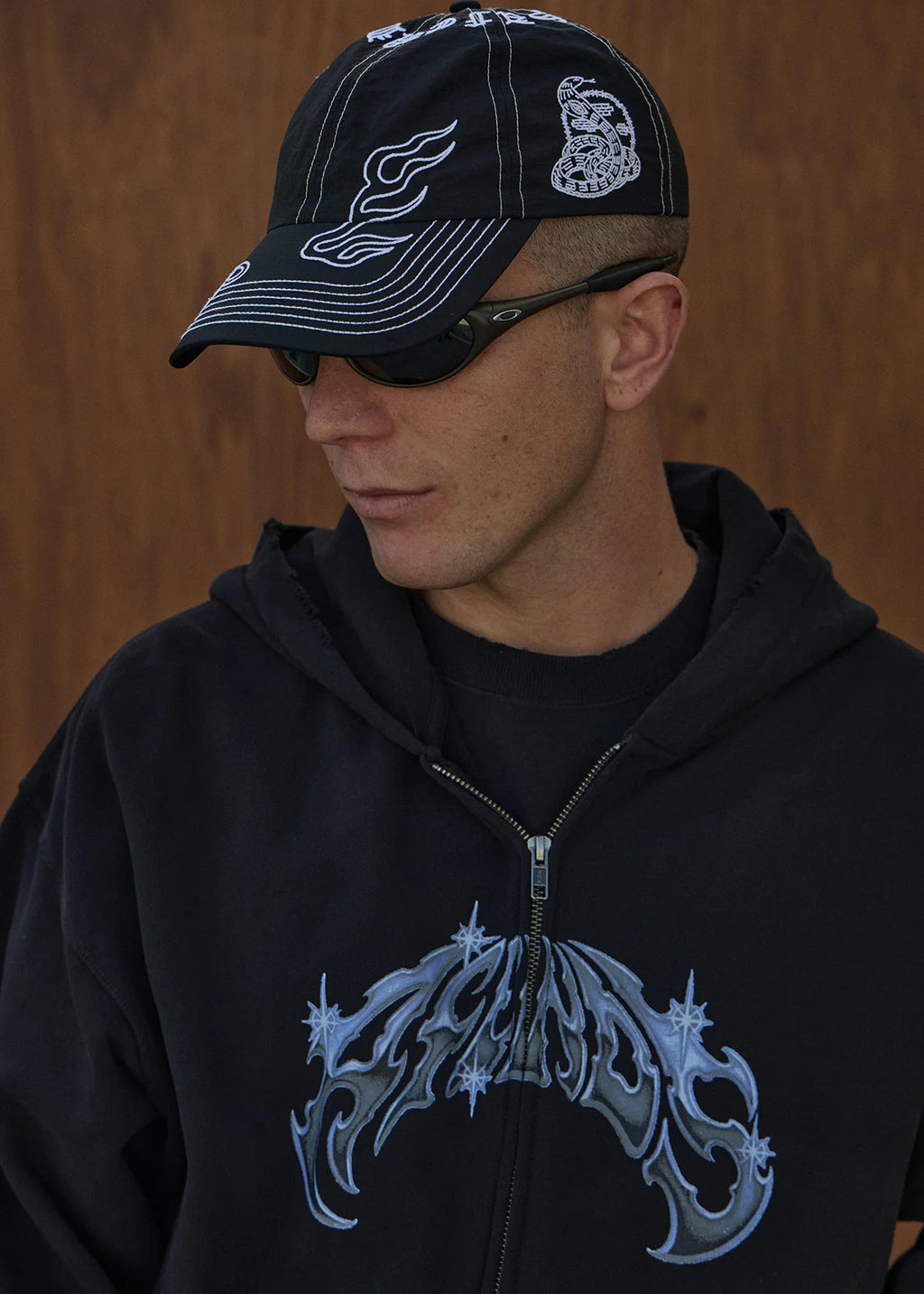 Afends Motor Recycled Six Panel Cap Black