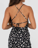 Marley Floral Printed Open Back Mini Dress