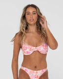 Rio Hibiscus Printed Balconette Bikini Top