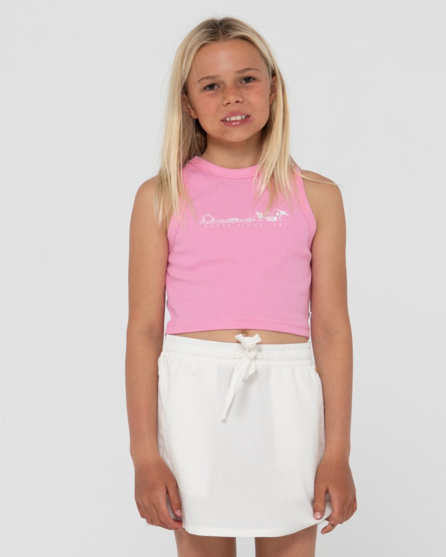 Rusty Island Life Graphic Racer Tank Girls