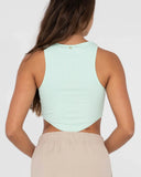 Lucy Curved Crop Tank Top