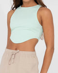 Lucy Curved Crop Tank Top