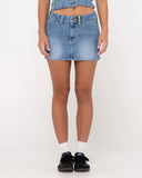 Flip Mommy Low Rise Mini Denim Skirt