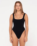 Sandalwood Textured Retro One Piece