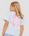 Hibiscus Oversized Graphic Tee Girls