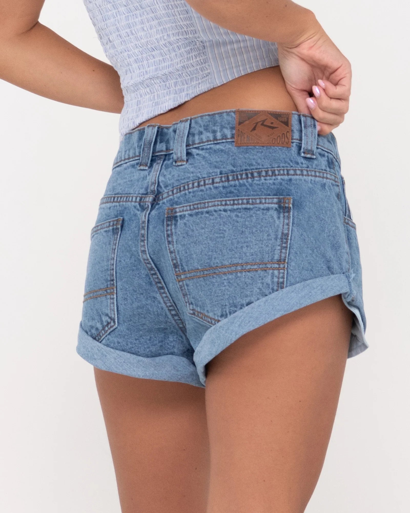 Rusty Pheonix Low Rise Mini Denim Short