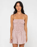 Rusty Mimi Striped Bubble Mini Dress