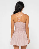 Rusty Mimi Striped Bubble Mini Dress