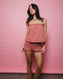 Rusty Summer Court Cami Top