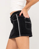 Rusty Flip Mommy Low Rise Mini Denim Skirt