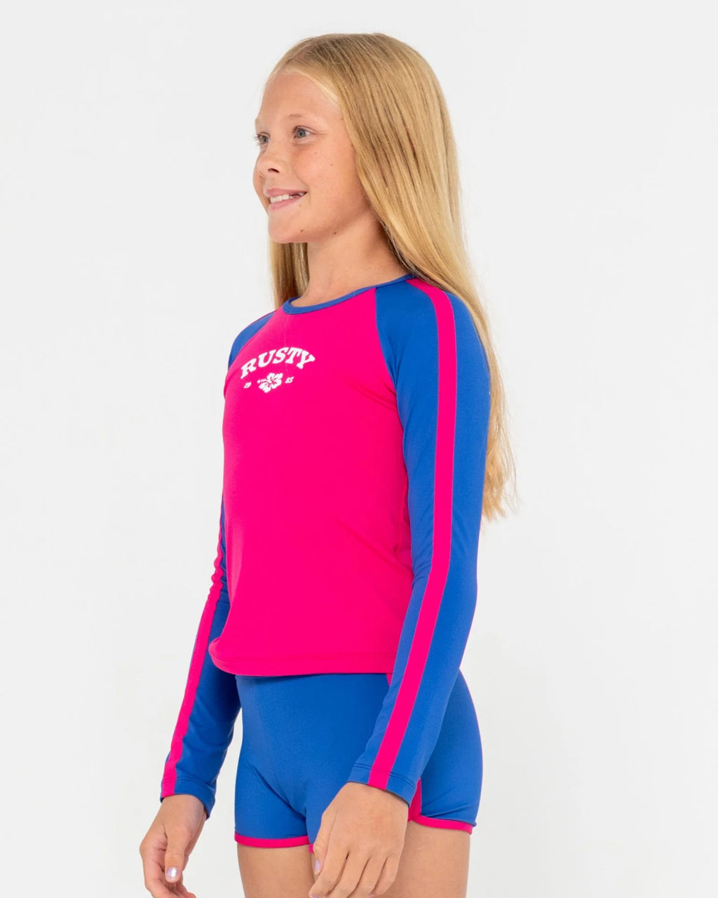 Rusty Contrast Rashie And Shorts Set Girls