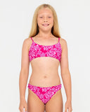 Rusty Carbo Floral Bikini Set Girls