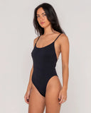 Rusty Sandalwood Low Back One Piece Swimsuit