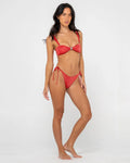 Rusty Shimmy Side Tie Brazilian Bikini Bottom