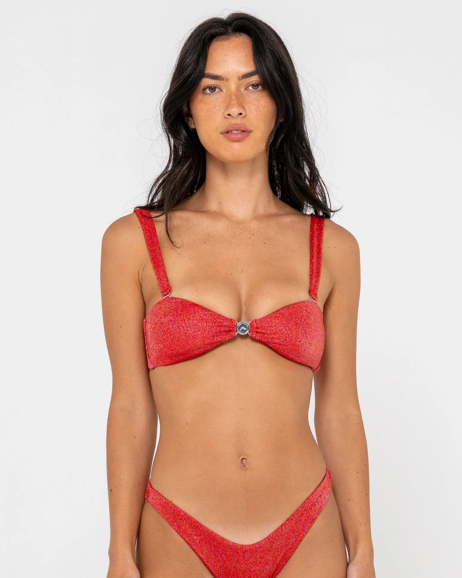 Rusty Shimmy Bralette Bikini Top