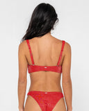 Rusty Shimmy Bralette Bikini Top