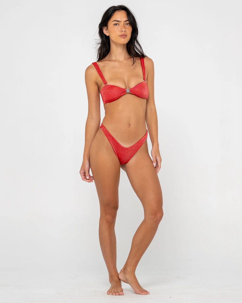 Rusty Shimmy Bralette Bikini Top