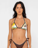 Rusty La Cabana Graphic Triangle Bikini Top