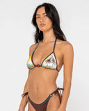 Rusty La Cabana Graphic Triangle Bikini Top