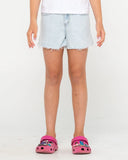 Rusty Penny Kick Flare Denim Short Girls