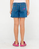 Rusty Cyprus High Waisted Denim Short Girls