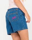 Rusty Cyprus High Waisted Denim Short Girls