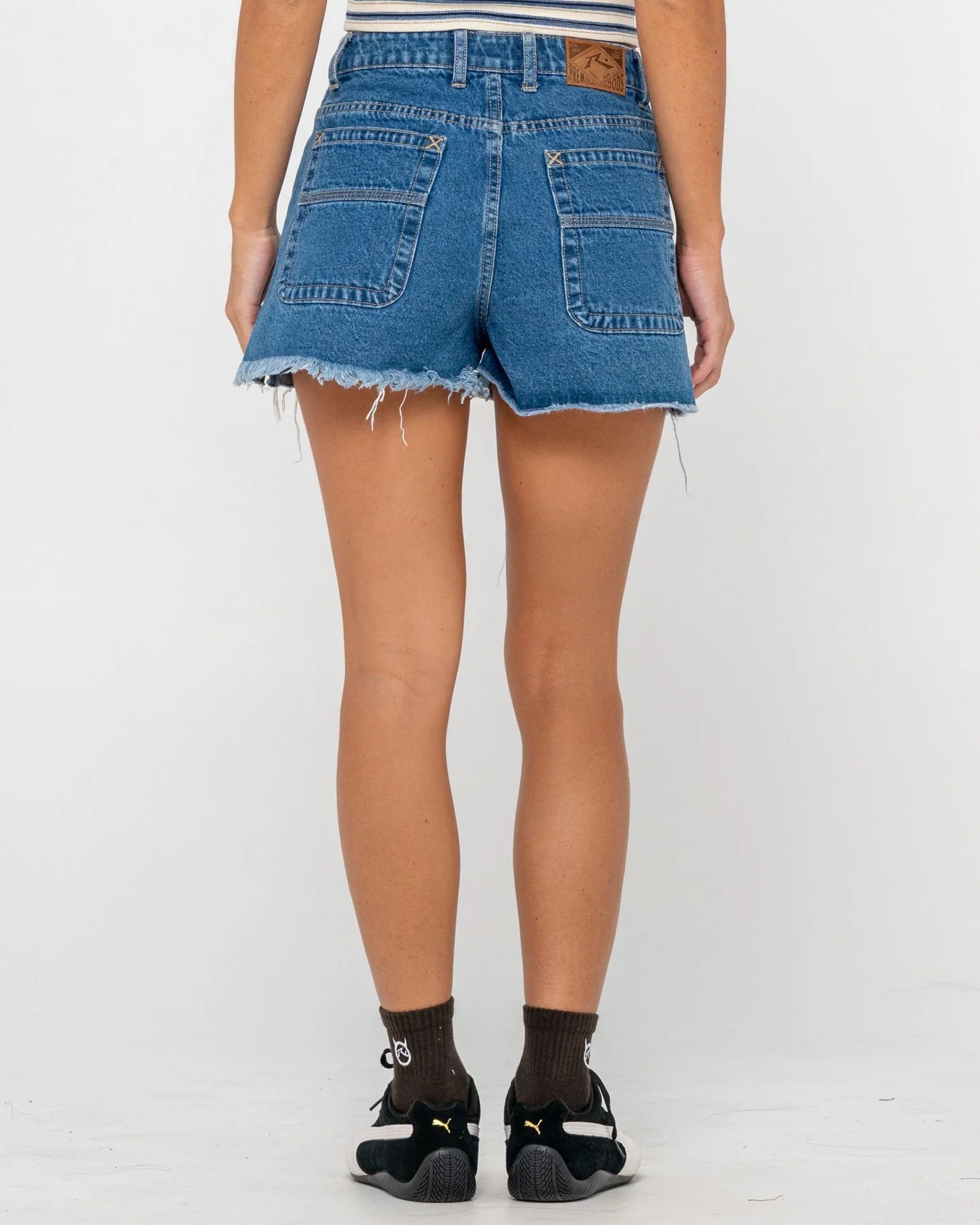 Rusty Penny Kick Flare Denim Short